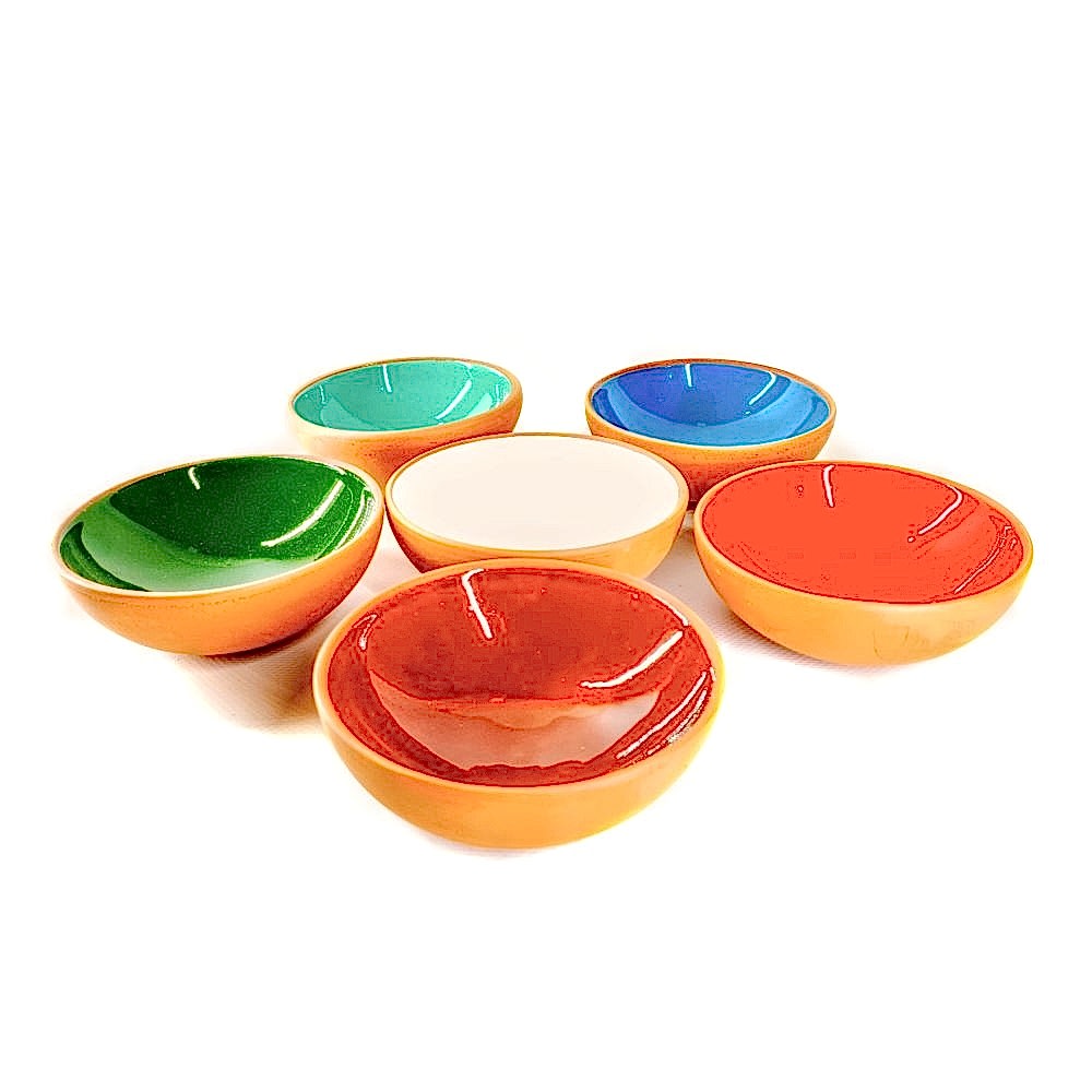 toprak sırlı 8cm kase 6 lı takım