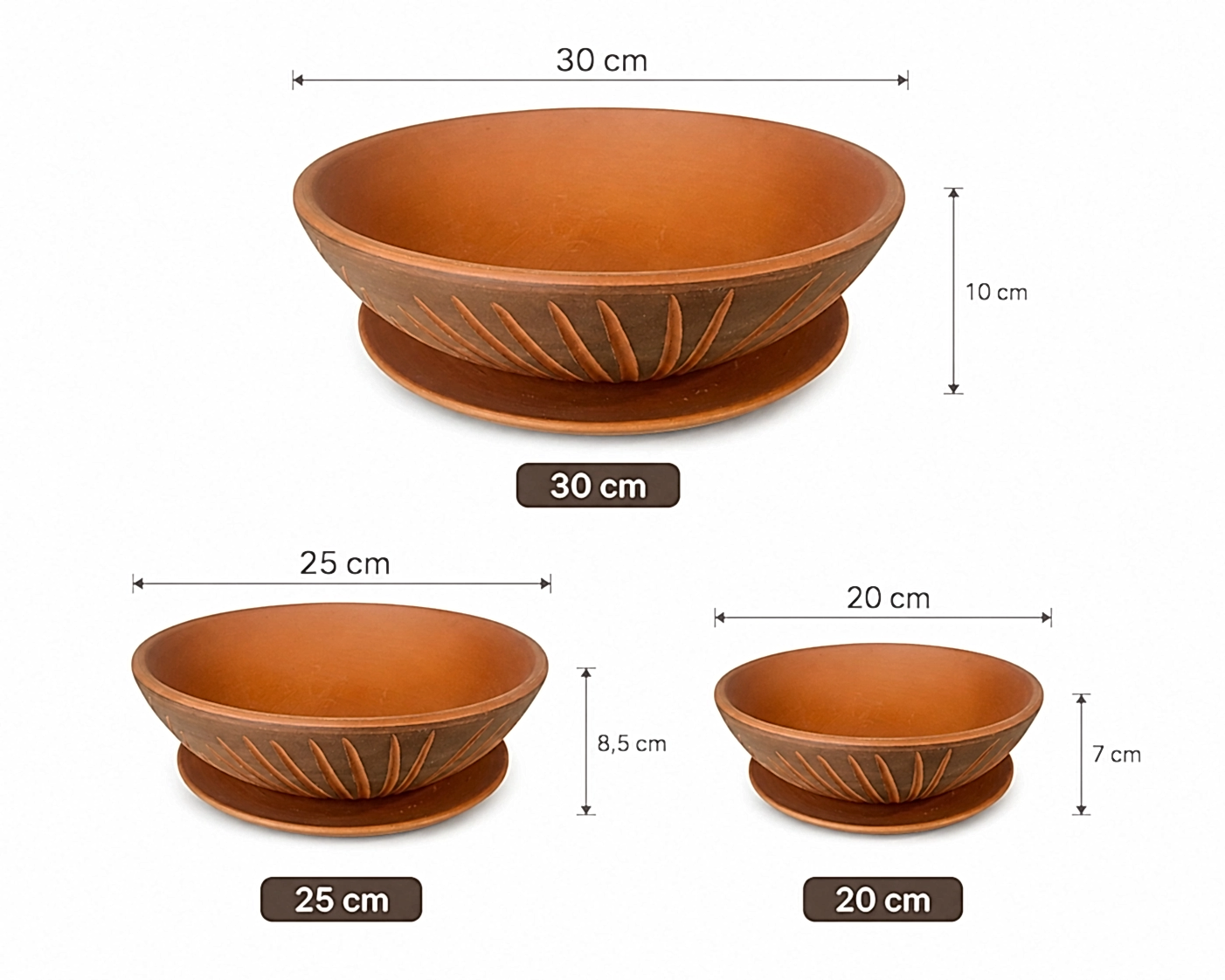 DESENLİ KASE SAKSI 3 LÜ SET