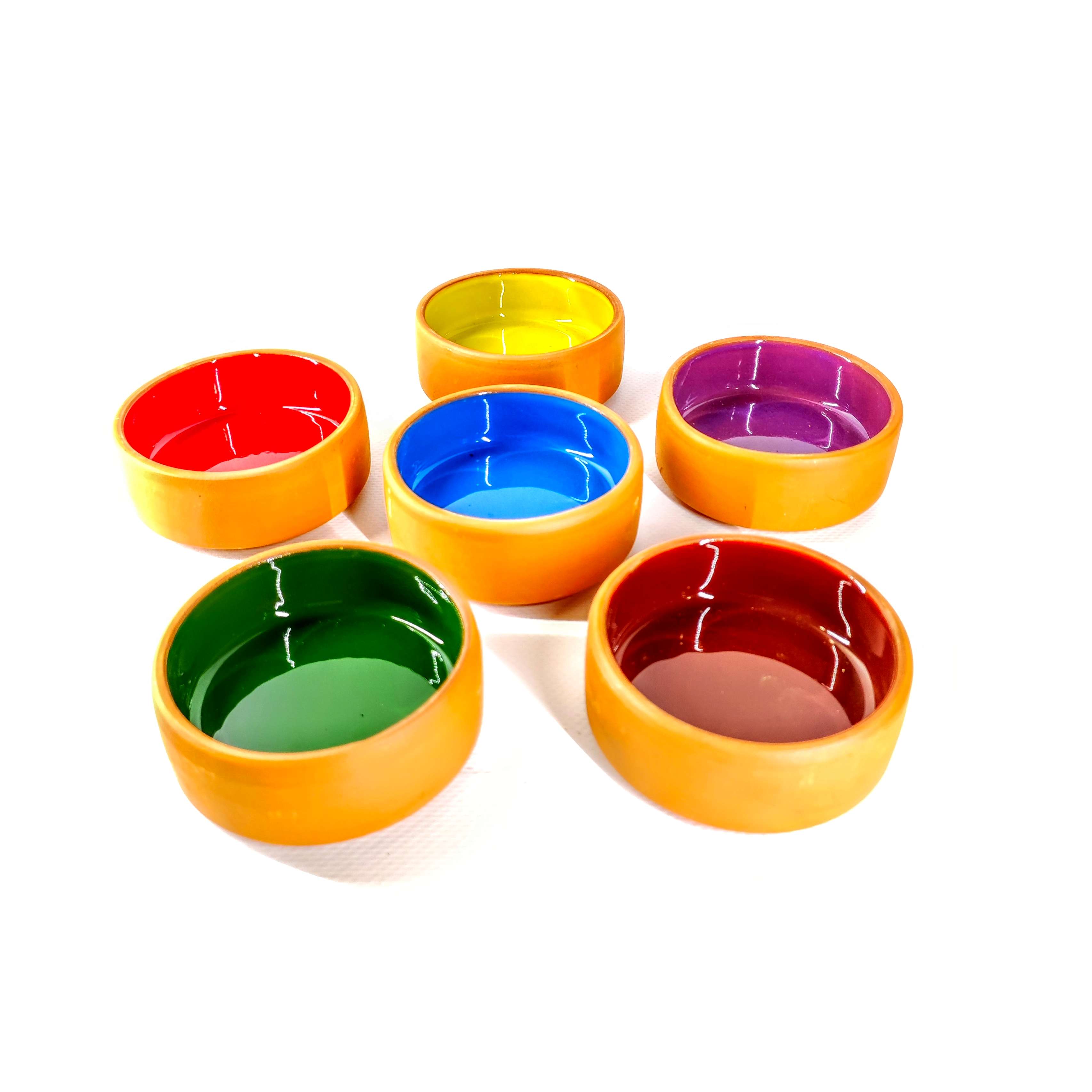 toprak sırlı 8cm düz kase