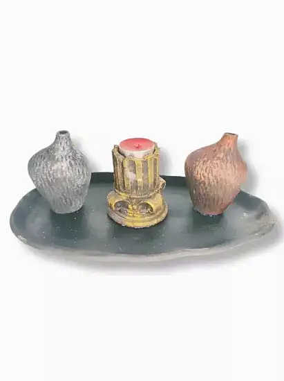 MİTOLOJİK FİGÜRLÜ DEKORATİF MUMLUK