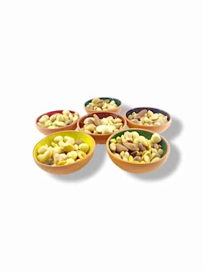 toprak sırlı 8cm kase 6 lı takım